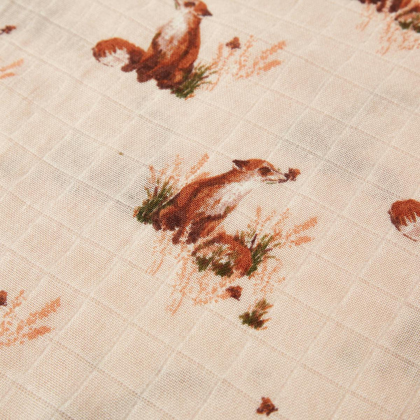 Floral Mini Lovey Two-Layer Muslin Security Blanket