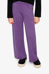 Knitted Wide Leg Pants Violet