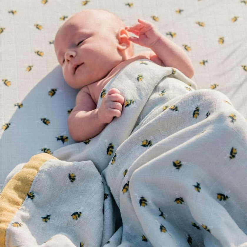 Tutu Elephant Bamboo Muslin Fitted Crib Sheet