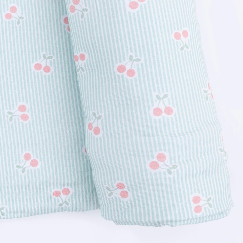 Tiny Cherry Stripe - Swaddle Blanket