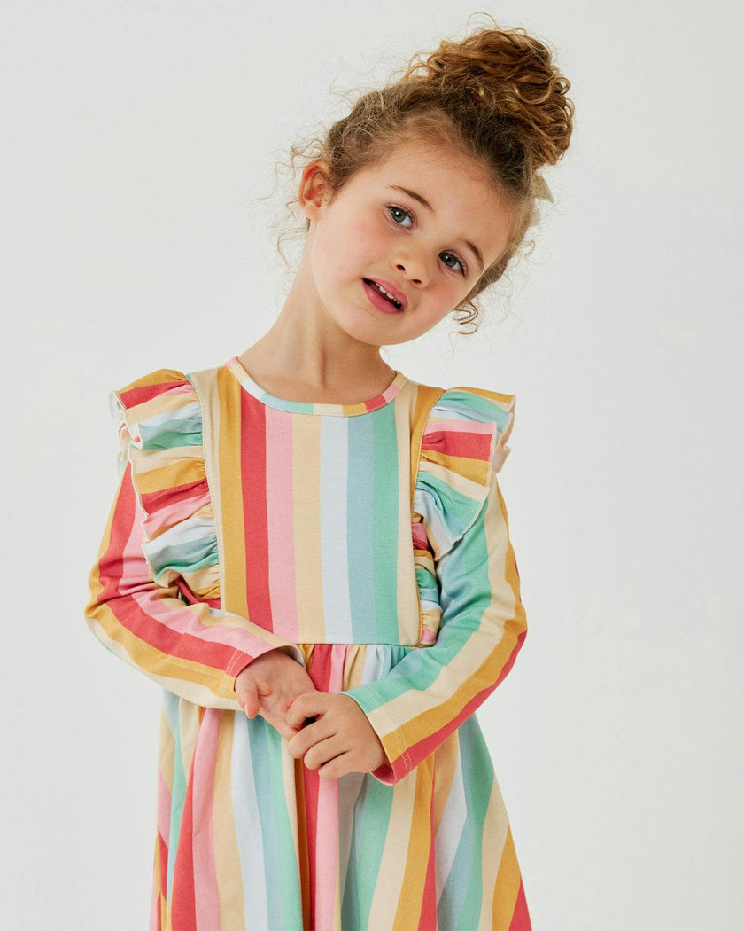 Organic Ruffle LS Dress