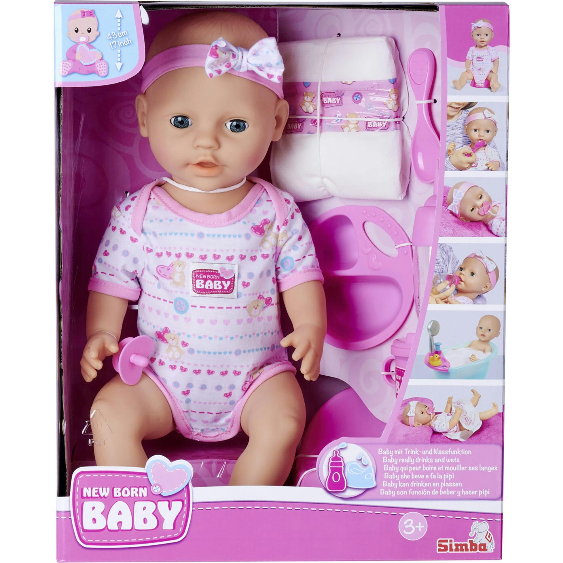 Newborn Baby: Drink & Wet - 8pc Pink - 17