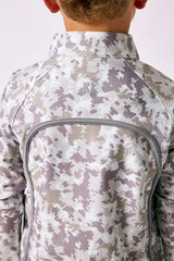 camo retro half-zip