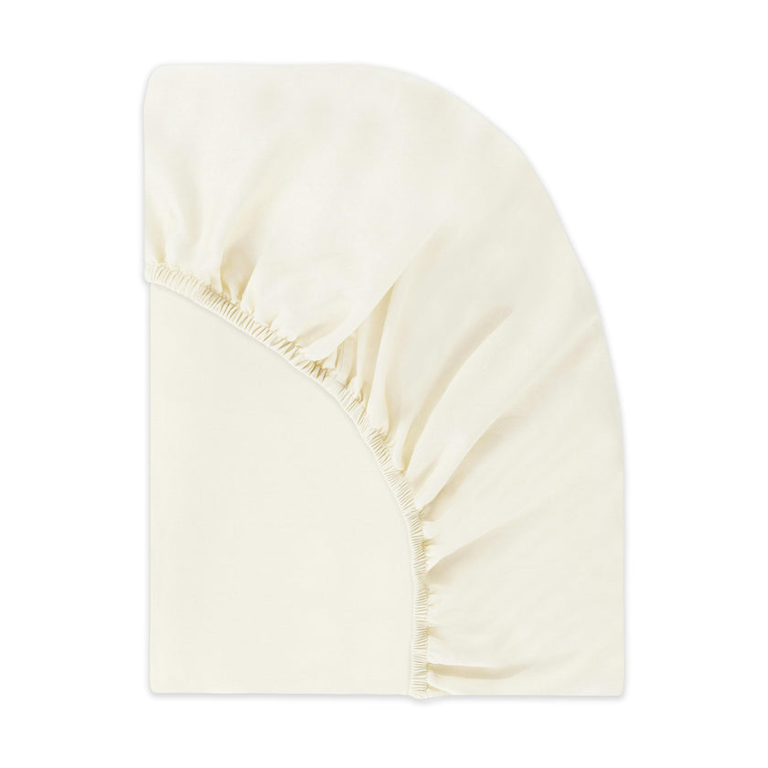 Crib Sheet in GOTS Certified Organic Brushed Cotton in Ivory