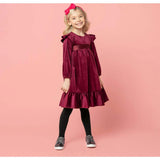 Chloe Velvet & Satin Bow Party Dress