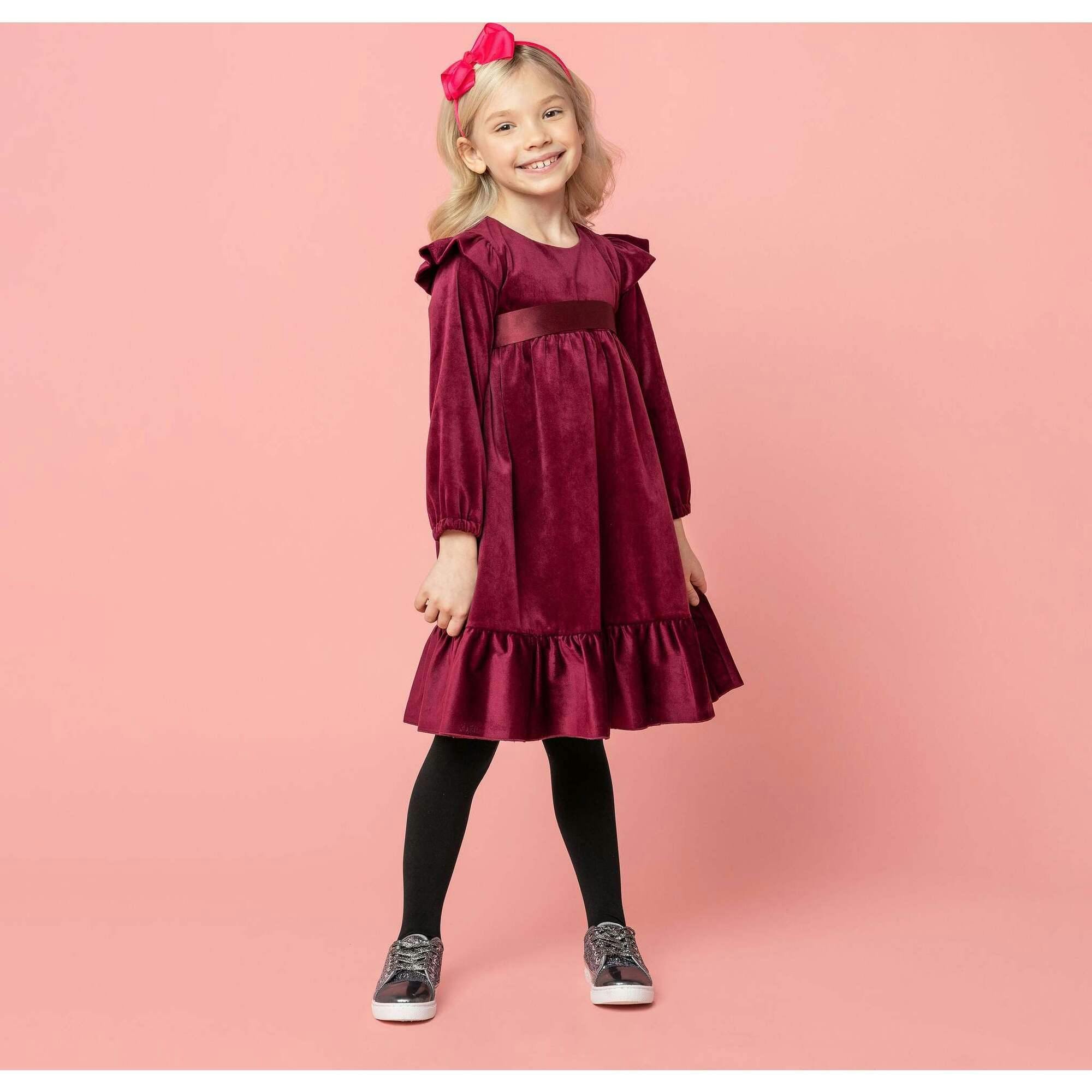 Chloe Velvet & Satin Bow Party Dress