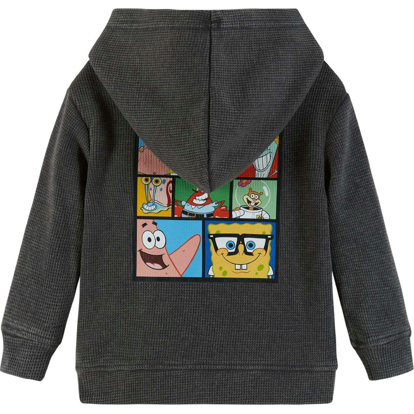 SpongeBob SquarePants™ x Andy & Evan® | Kids (2-12) Stone-Washed Hooded Waffle Tee