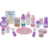 509 Mermaid 21 Piece Set: Doll Stroll n Play & Care Set - Purple & Teal