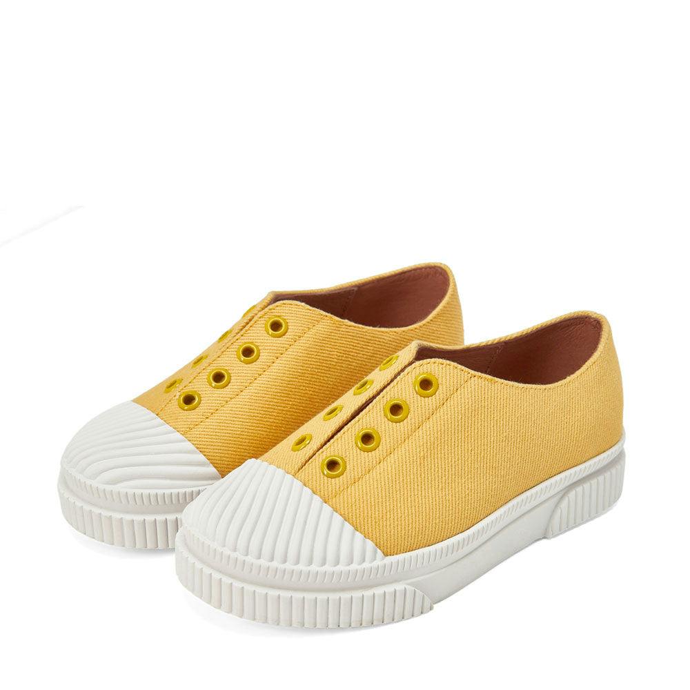 Alex Round Toe Bright Canvas Sneakers