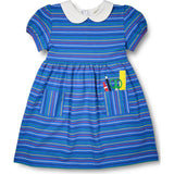 Stripe Knit Dress With School Supplies