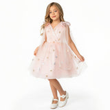 Twinkle Star Blush Pink Sequin Birthday Dress for Girls