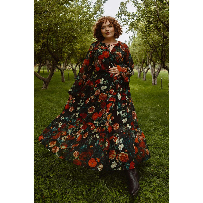 Imogen Dress in Moody Floral