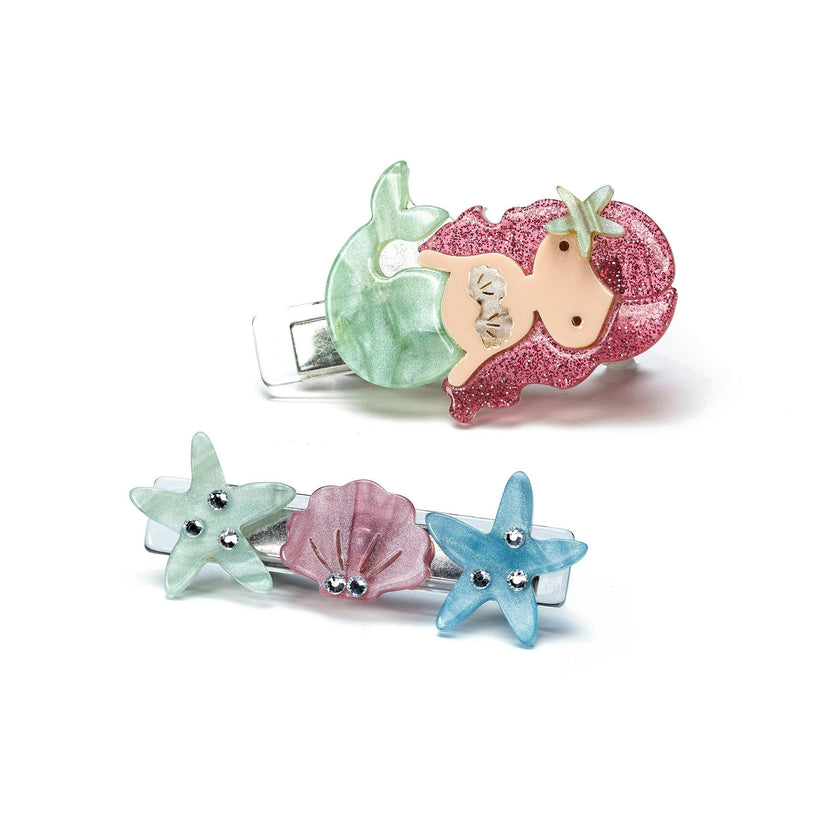 Mermaid Light Green Pearlized Hair Clips