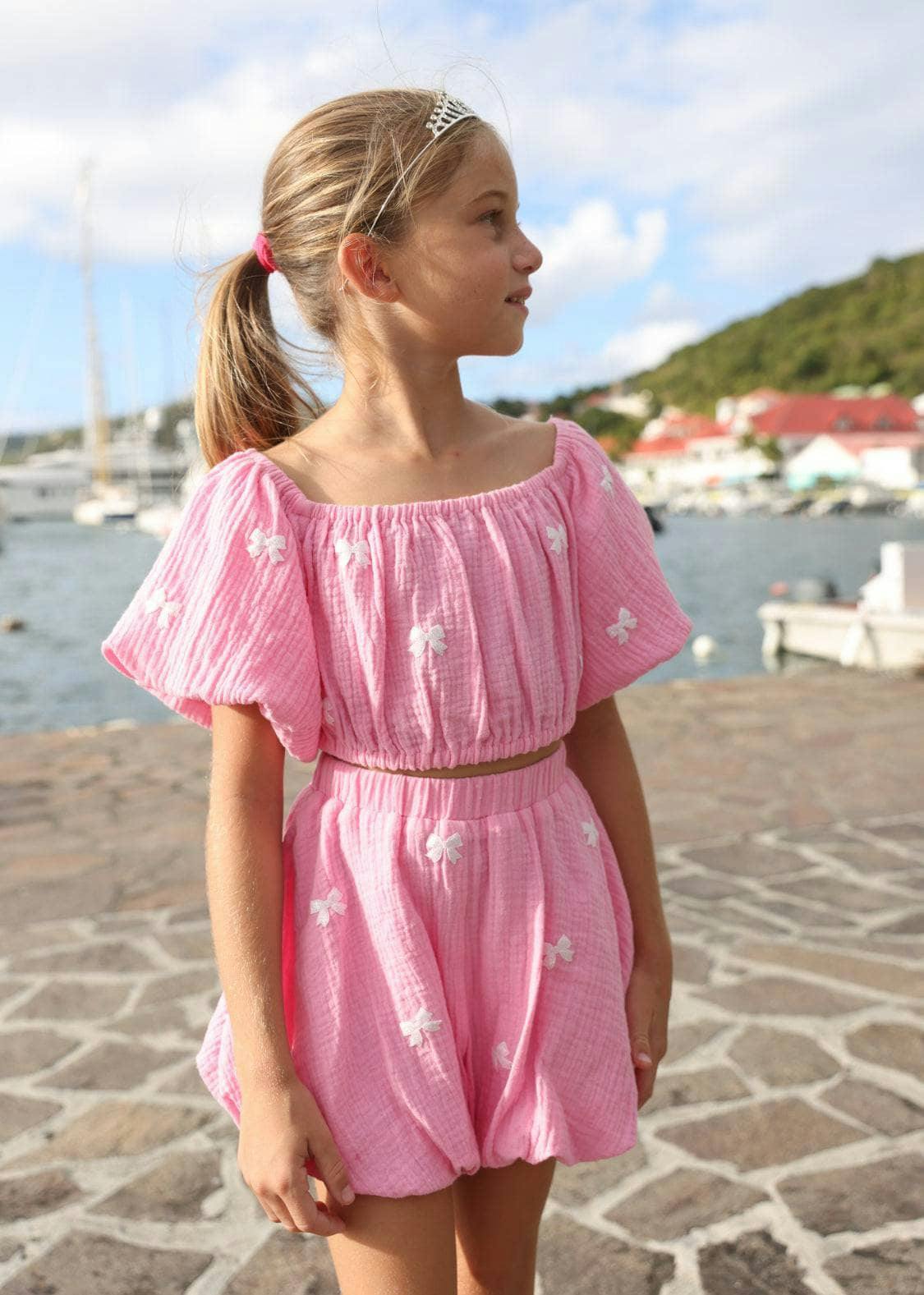 Pink Hailey Bow Bubble Set