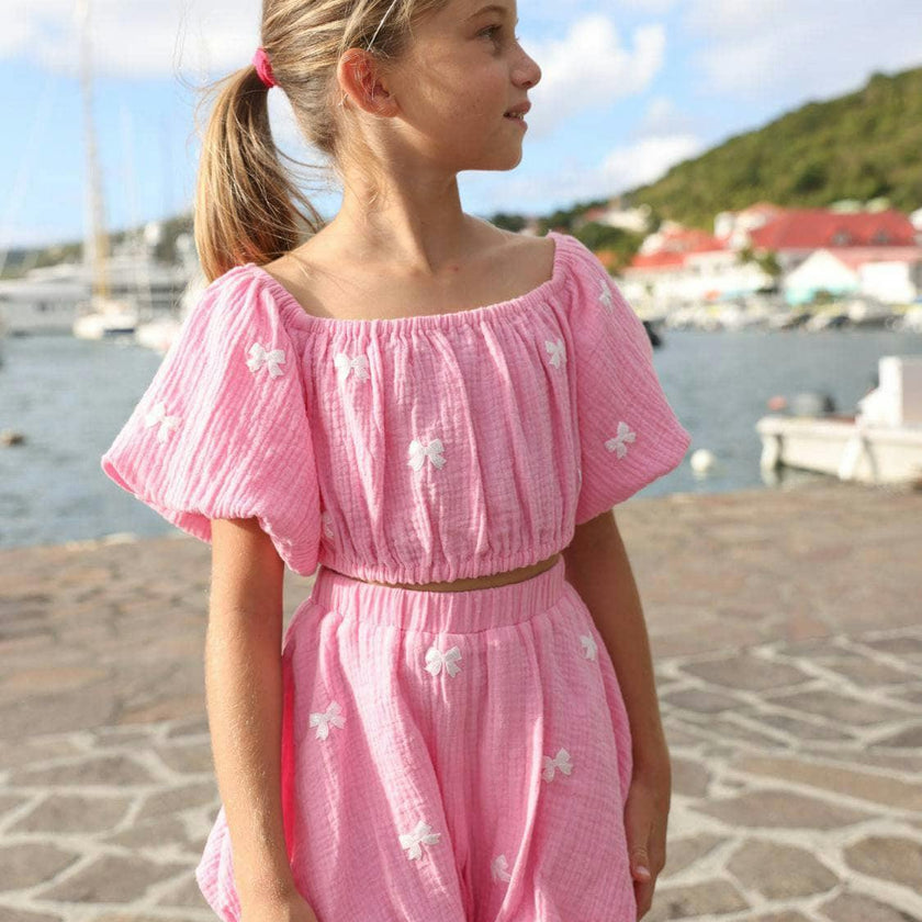 Pink Hailey Bow Bubble Set