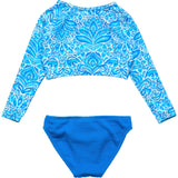 Santorini Blue Crop LS Rash Set