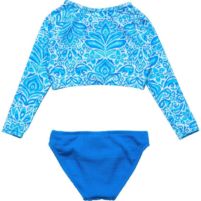 Santorini Blue Crop LS Rash Set