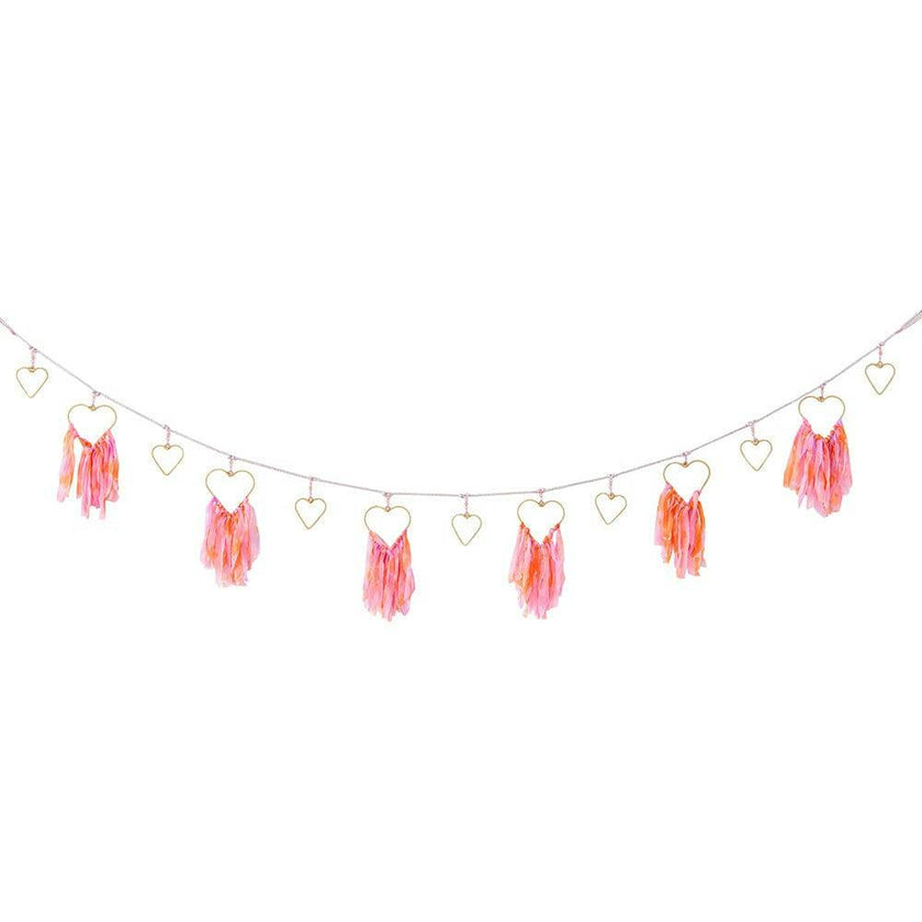 Chiffon Hearts Garland