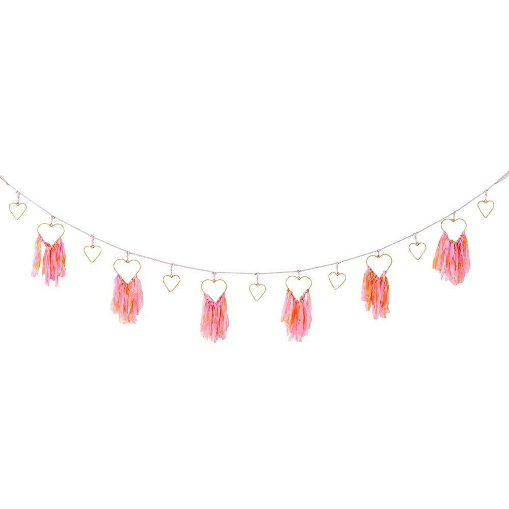 Chiffon Hearts Garland