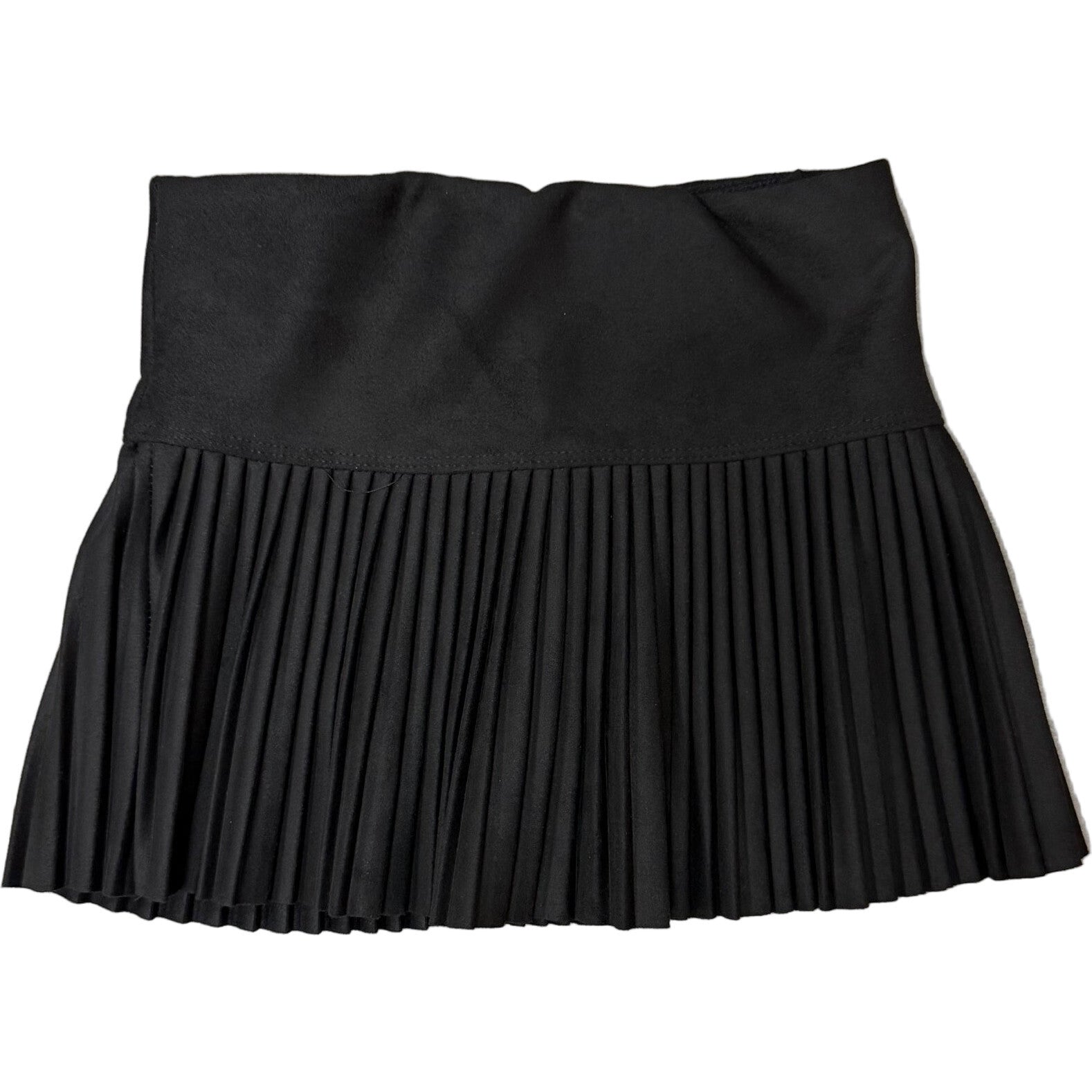 Girls Suede Pleated Skort