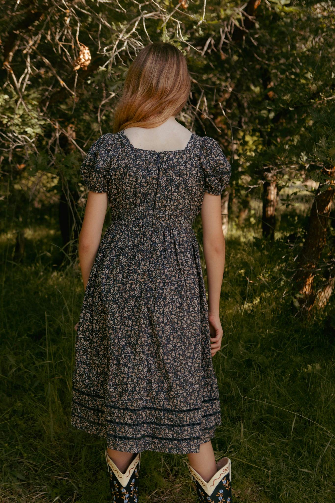 Mini Brooklyn Dress in Navy Dainty Floral