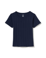 Women's Pointelle T-Shirt in Navy