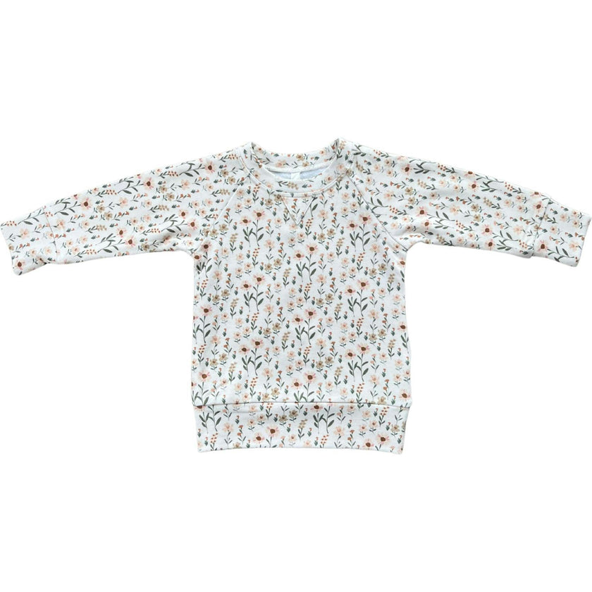 Girl's Raglan Sweatshirt Slate Daisy