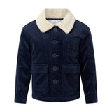 Navy Corduroy & Shearling Jacket
