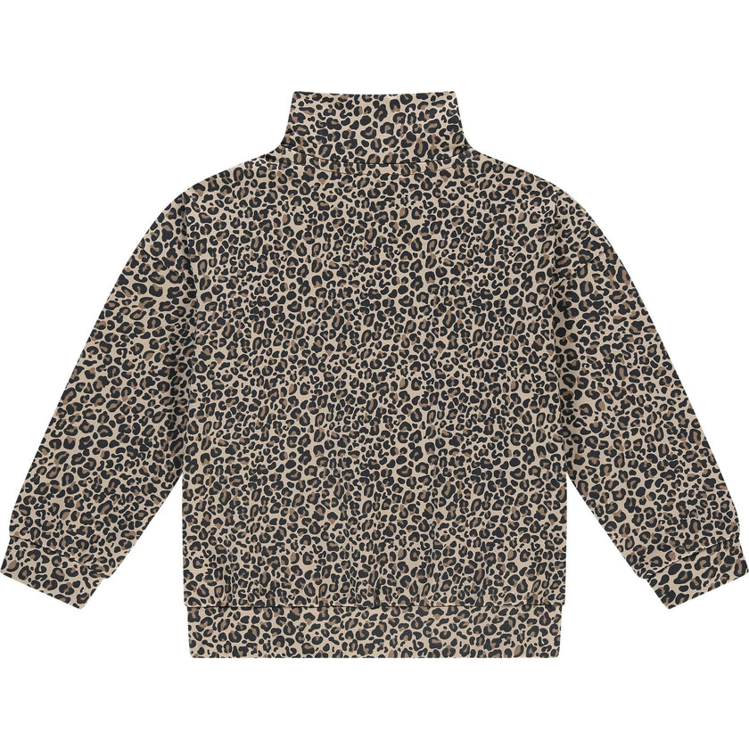 Leopard Quarter Zip Sweatshirt