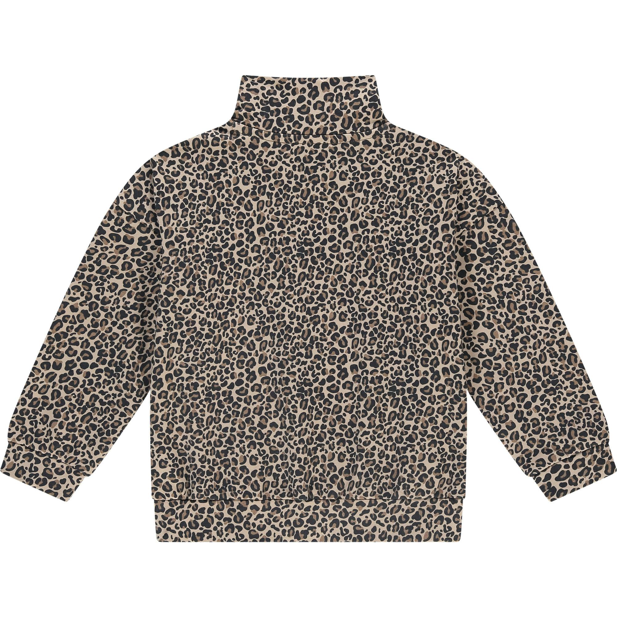 Leopard Quarter Zip Sweatshirt