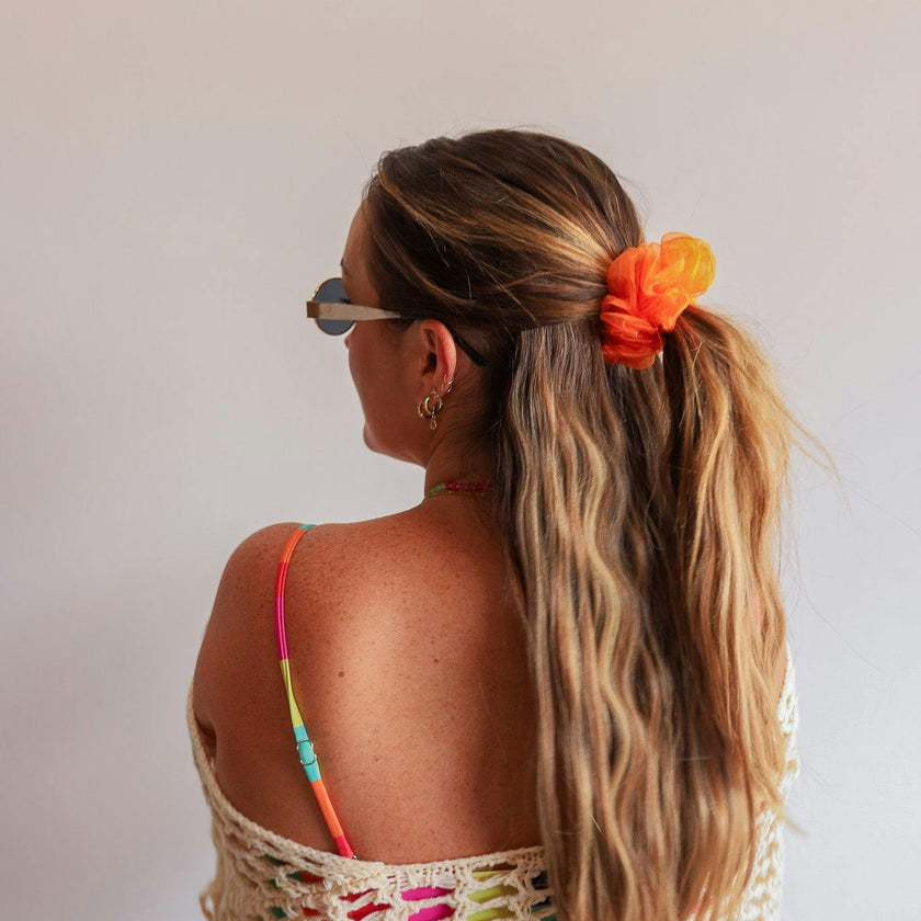 NEON MIDI ORGANZA SCRUNCHIE
