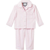 Kid's Twill Pajama Set in Pink Gingham