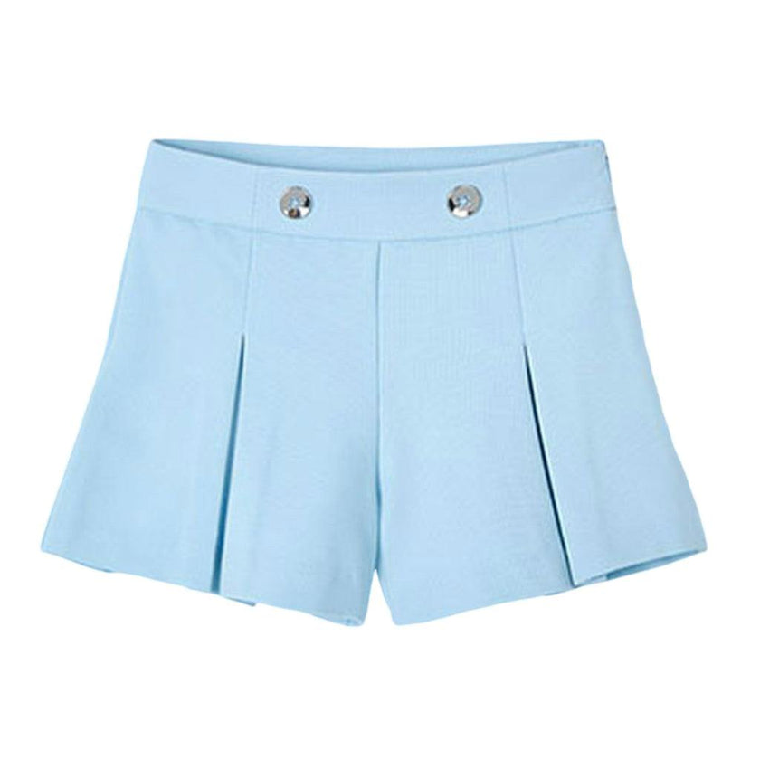 Sky Button Shorts