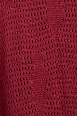 Madagascar Pointelle Dress in Black Cherry