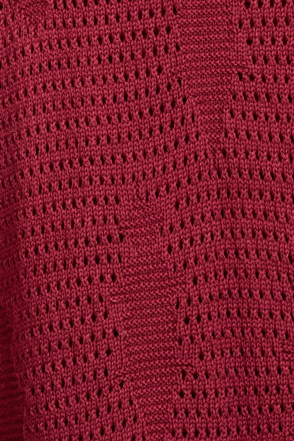 Madagascar Pointelle Dress in Black Cherry