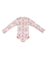 Long Sleeve Zip One Piece Swimsuit - Wild Flower