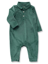 Pine Teddy Buttondown Romper