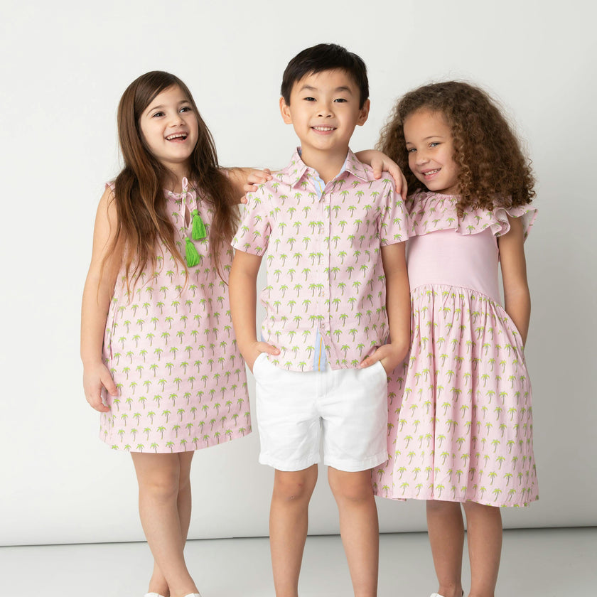 Pink Palms Shift Dress
