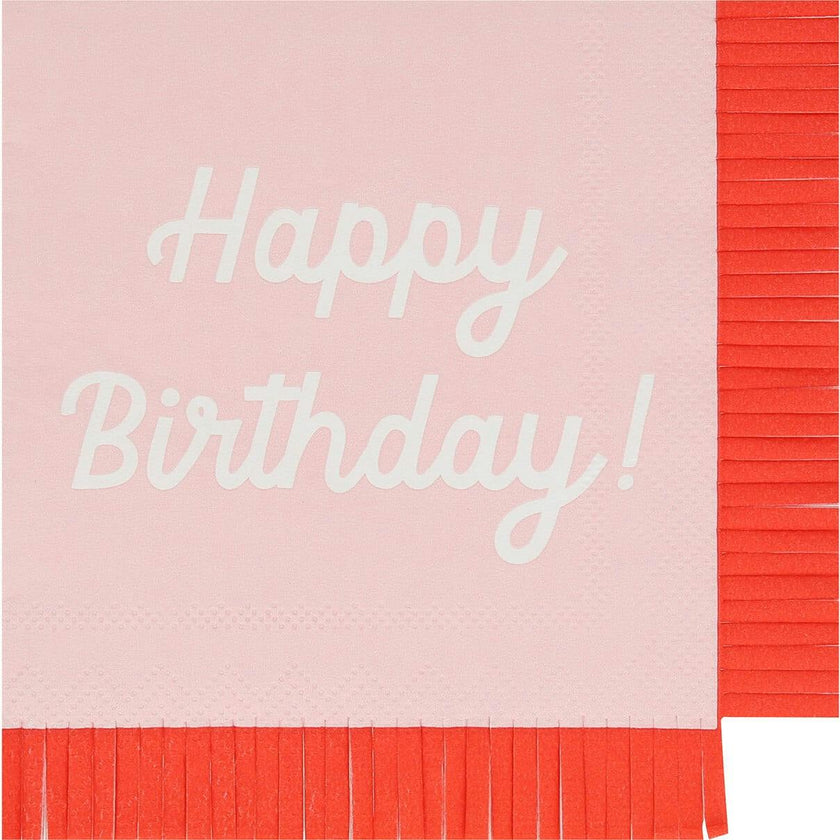 Mixed Happy Birthday Small Napkins