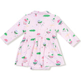Golf Pros - Pink - Long Sleeve Polo Bodysuit Dress