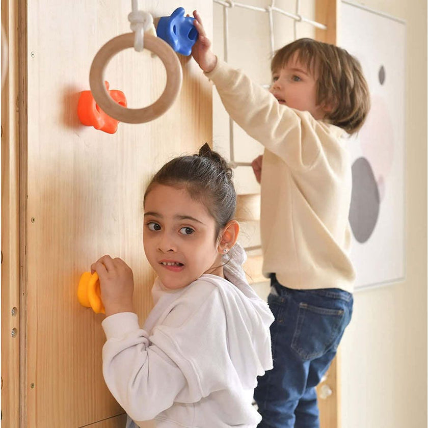 Walnut | Swedish Ladder Jungle Gym - Wall Mounted