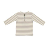 Horizontal Striped Shirt 3/4 Sleeve Top