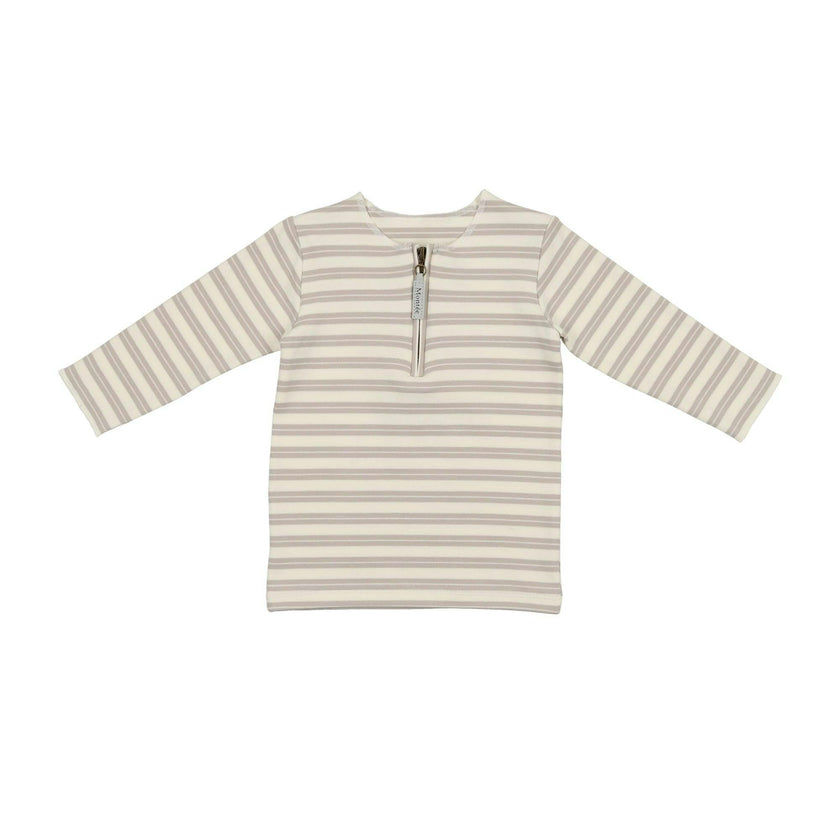 Horizontal Striped Shirt 3/4 Sleeve Top