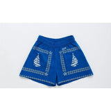 BARCOS EMBROIDERED SHORTS BLUE