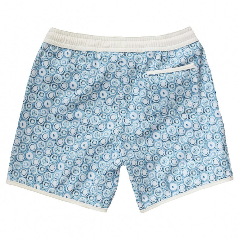Swim Short Tommaso Jellyfish Print In Dusty Blue