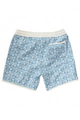 Swim Short Tommaso Jellyfish Print In Dusty Blue