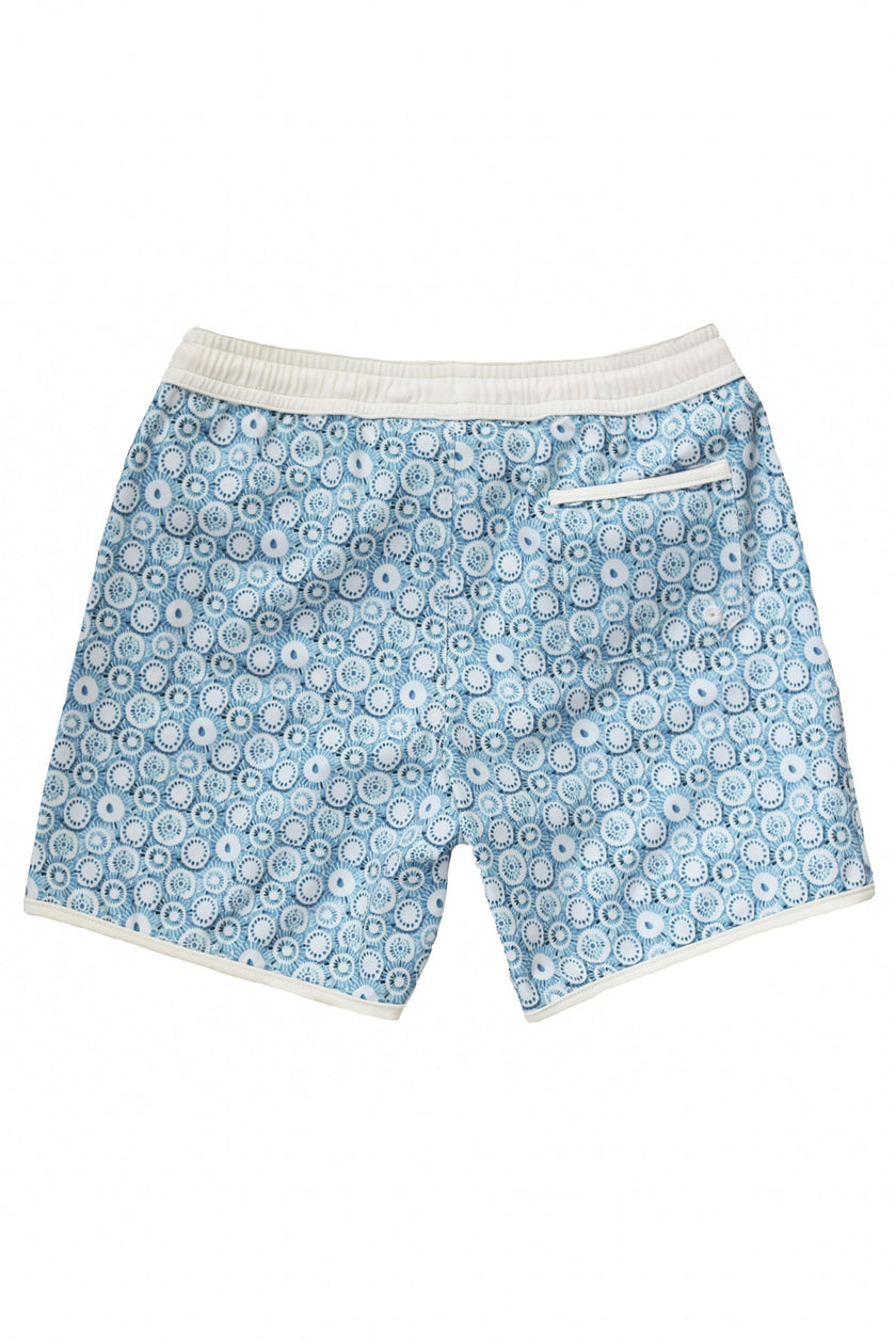 Swim Short Tommaso Jellyfish Print In Dusty Blue