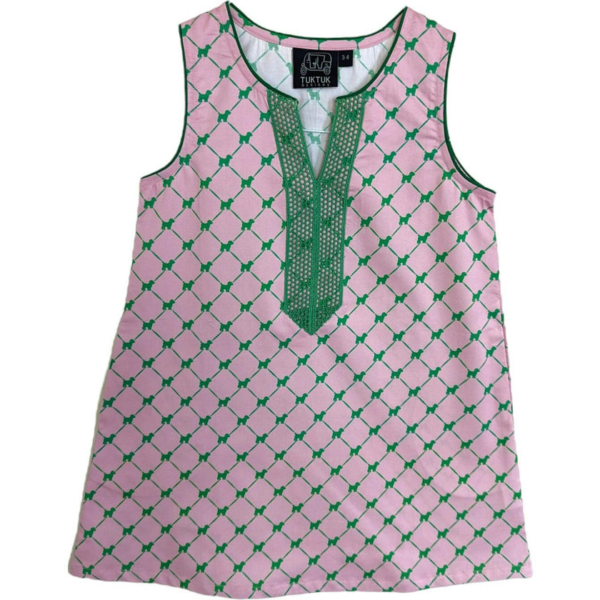 Puppies Green Shift Dress