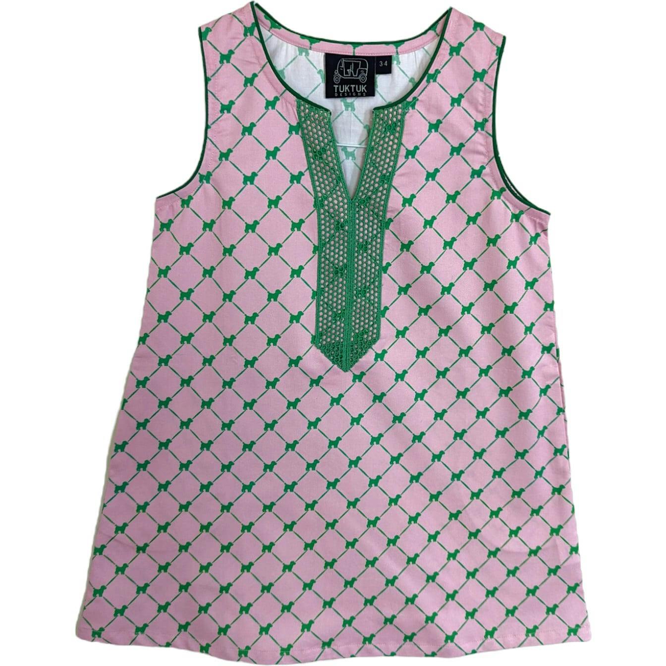 Puppies Green Shift Dress