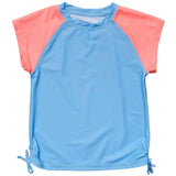 Cornflower Peach Sleeve SS Rash Top